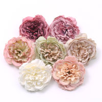 【cw】10pcs 7cm-8cm peony Artificial Silk Flower Heads For Wedding Decoration DIY Wreath Gift Scrapbooking Craft Fake Flowers ！