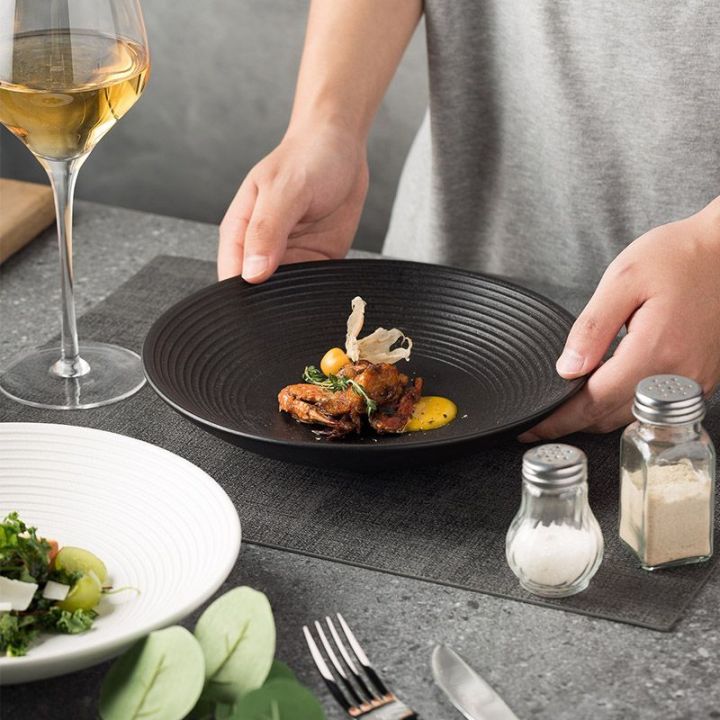 ชามซุปสลัดเซรามิกสำหรับใช้ในครัวเรือนชามใส่เซรามิกญี่ปุ่นราเมงซุป-guanpai4เครื่องใช้สำหรับโต๊ะอาหารที่ใช้ในครัวโรงแรมจานแบบทันสมัยแบบเรียบง่าย