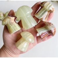 1PC Natural Green Onyx Mushroom / Top High Quality / Helps intelligence, elevated brain power, and enhanced memory.