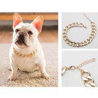 Hot Gold ปลอกคอชุบพลาสติกสำหรับสุนัข Electroplated Dog Chain สำหรับ Pitbull แฟชั่นเครื่องประดับสุนัขอุปกรณ์เสริมสำหรับ French Bulldog