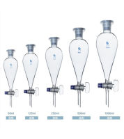 2429 &amp;1926High Borosilicate Glass Pear Shaped Pyriform Separatory Funnel with glass Standard Taper Stopper Lab Supplies