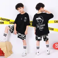 [COD] Childrens hip-hop childrens summer girls short-sleeved dance performance boys trendy