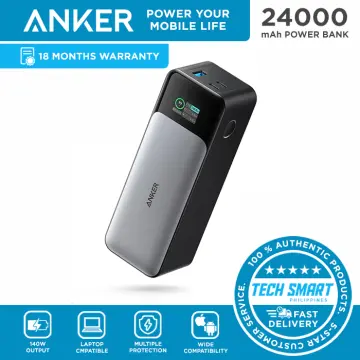 Anker 737 Power Bank(PowerCore 24K), 24,000mAh 3-Port Portable Charger with  140W