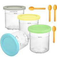 Ice Cream Pints Cup for Ninja for NC299AMZ NC300 Series Reusable Can Store Ice Cream Gelato Containers with Sealing Lid Replacement