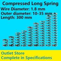 【✔In stock】 gongfaz สปริงยาวแบบบีบอัดเส้นผ่านศูนย์กลางภายนอก1.8มม. ยาว17-35มม. สปริงกลับแรงดันสปริงยาว300มม. ลดราคาเงินสด