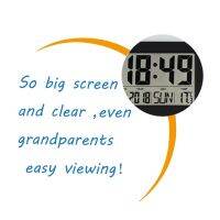 Large Display Digital Wall Clock,Silent Desk Shelf Clocks Battery Operated Eas