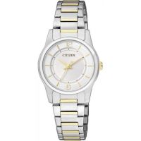 Karnvera Shop Citizen Analog White Dial  นาฬิกาข้อมือผู้หญิง ER0184-53A