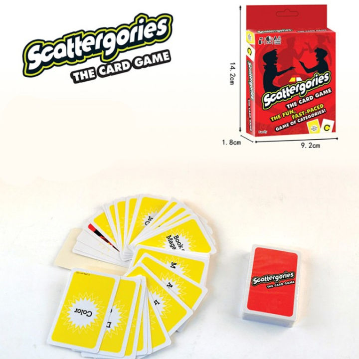 บัตรคำภาษาอังกฤษเกม-scattergories-การ์ดเกมสนุกอย่างรวดเร็วเกมประเภท