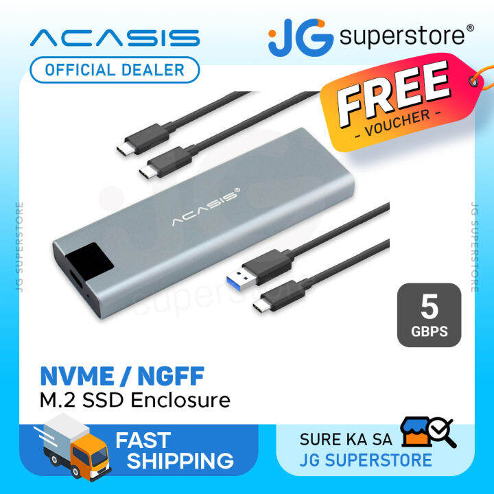 ACASIS M08GF SATA M.2 NVMe Solid State Drive Enclosure with 5Gbps USB