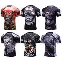 Gym FitFitness Compression Shirt Men 39;s Short Sleeve Sport Running Quick Dry T-shirt Boxing MMA BJJ Bodybuilding Workout Shirts