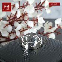 MT แหวนนิ้วเท้าเงินแท้ ลายคลื่นทะเล Solid 925 Sterling Silver Toe Ring (str208) MT Jewelry มณีธารา