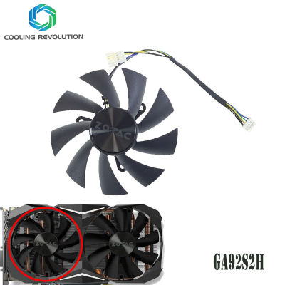 Hot 87มม. GA92S2H 100มม. GAA8S2H GAA8S2U 4Pin Cooler พัดลมสำหรับ ZOTAC GTX 1060 1070 Ti MINI HA 1080 Ti MINI Dual Graphic Card พัดลมระบายความร้อน