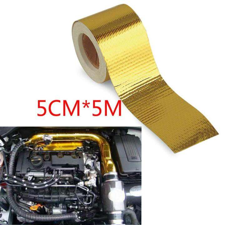 Universal 5mx5cmm Car Heat Insulation Heat Shield Reflective Fiberglass