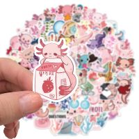 [24 Home Accessories] 10/30/50/100ชิ้นสัตว์น่ารัก Axolotl Decals การ์ตูนของเล่นเด็ก DIY ไดอารี่กระเป๋าเดินทางสมุดภาพโทรศัพท์สติกเกอร์แล็ปท็อป