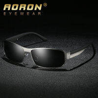 AORON Mens Polarized Sunglasses Alloy Frame Classic Rectangle Sun Glasses 100 UV protection Anti-Reflective Coating Goggles