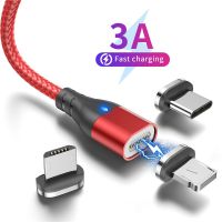 Lovebay สายแม่เหล็ก3A ไมโครชาร์จที่รวดเร็ว USB Type C สายสำหรับ iPhone 14 Xiaomi Samsung,สายชาร์จโทรศัพท์สายดาต้า