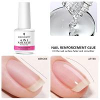 Nail Art Glue Convenient Nail Extension Glue Beauty Supplies DIY  Useful 6-in-1 Soak Off UV LED Nail Glue Base Gel Top Coat Adhesives Tape