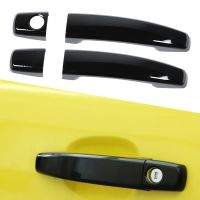 1 Pair Car Exterior Left Right Side Door Handle Cover Trim Cap Set Fit for Chevrolet Camaro 2015 2014 2013 2012 2011 2010 Black