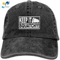 Antcreptson Keep It Squatchy Snapback Cotton Hat Black