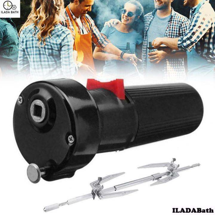 BBQ Rotator Motor or Rotary Fork Set Electric BBQ Rotisserie Grill Rod