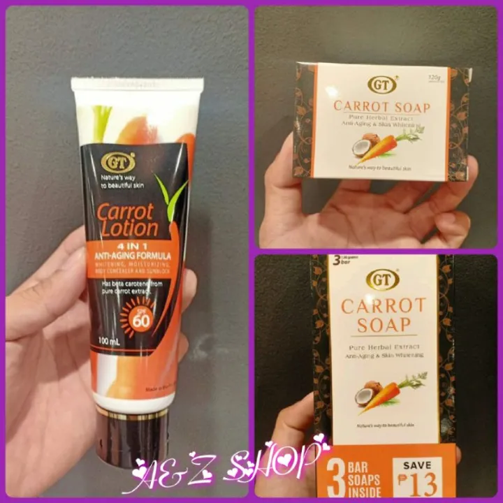 GT CARROT SOAP AND LOTION SPF60 100ml Lazada PH