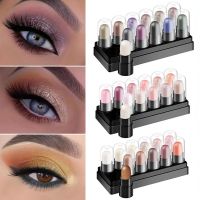 12 Colors Highlighter Eyeshadow Pencil Waterproof Lasting Glitter Colorful Matte Nude Eye Shadow Stick Makeup Pigment Cosmetics