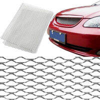 100*33cm เงินอลูมิเนียมรถยนต์พาหนะ Body Grille สุทธิตะแกรงหน้าหม้อรถยนต์ส่วน ตาข่ายอลูเนียม กระจังหน้า