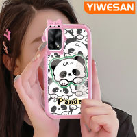 YIWESAN เคสสำหรับ OPPO A74 4G A95 4G A74 F19S F19 5G A54 5G Reno 6 Lite เคสการ์ตูนแพนด้าน่ารักสีสันสดใสกล้องมอนสเตอร์ตัวน้อยนิ่มสำหรับเลนส์กันกระแทกแบบใสเคสมือถือเรียบง่ายฝาครอบป้องกันซิลิโคนความคิดสร้างสรรค์โปร่งใส