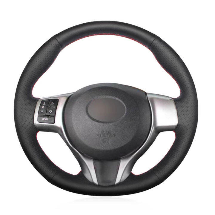 black-artificial-leather-handsew-no-slip-car-steering-wheel-cover-for-toyota-yaris-verso-s-vitz-ractis-2010-2016-subaru-trezia