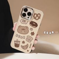 ins Dessert Bear drop proof phone case tpu silicone for apple iphone 11 12 13 14 pro max x xr xs max 7 8 plus se2020
