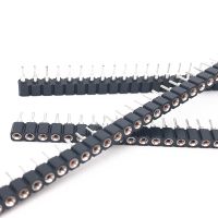 ♚ 10pcs 1x40P 2.54mm Round Hole Male Tin Gold Female Pin Header Single Row 0.1 quot; Breakable PCB IC Crystal Transistor Socket