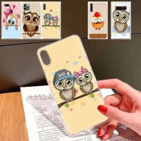 อ่อนนุ่ม TPU เคสโทรศัพท์ หรับ Samsung Galaxy A20S Ultra A30S A70 S21 A50 A30 S20 S10E A20 A50S A10S S10 FE A10 Plus Lite Protective เคสโทรศัพท์ Lb90 Cute Owl Cartoon