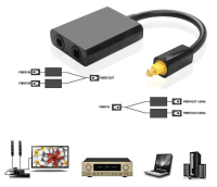 2018 High Quality Mini USB Audio Cable Digital Toslink Optical Fiber Audio 1 to 2 Female Splitter Adapter 23CM Mayitr