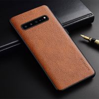 (SHANG LONG)เคสโทรศัพท์หนัง PU แบบบางทนทานต่อการสึกสำหรับ Samsung Galaxy S10 5G Lite Plus S10e