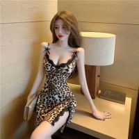 Sexy underwear sexy leopard suspender nightdress passion temptation lace bow sex suit flirting in bed 1D5V