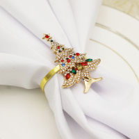 12pcs New ho Christmas tree diamond-studded napkin button napkin ring napkin ring cloth ring