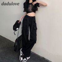 COD DaDulove New Niche American Retro Ins Multi-pocket Overalls Loose Wide-leg Pants Fashion Womens Clothing