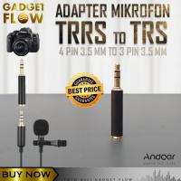 Trrs to TRS Adapter 4Pin to 3 Pin 3.5mm Microphone Converter DSLR Camera