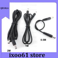 ixoo61 store 12V DC Male To Male plug Power supply Connector Extension cable Plug 5.5 x 2.1mm CCTV camera Adapter Cords 0.5m/1M/2M