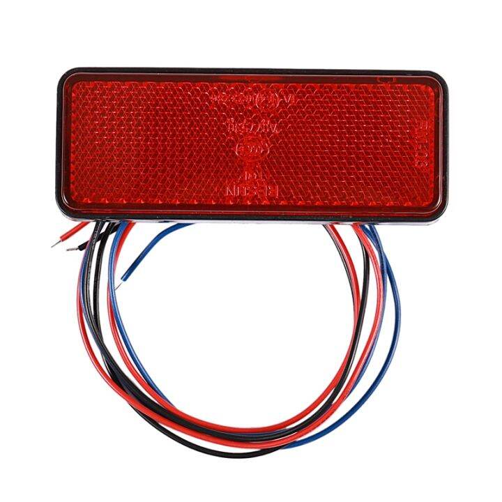 LED Reflector Red Rear Tail Brake Stop Marker Light Truck Trailer SUV