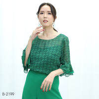 MIKIKO Blouse MI-B2199 ชิฟฟอนปริ้นท์ แขนยาว IGPU22-2