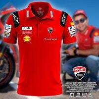 BAJU Lelaki Polo Ducati Corse Moto GP Racing ทีมแขนสั้นไซด์เสื้อโปโลเสื้อคอปก Murah Hitam