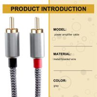 RCA Stereo Cable, [6Ft/1.8M, Dual Shielded Gold-Plated] 2RCA Male to 2RCA Male Stereo Audio Cable for Home Theater