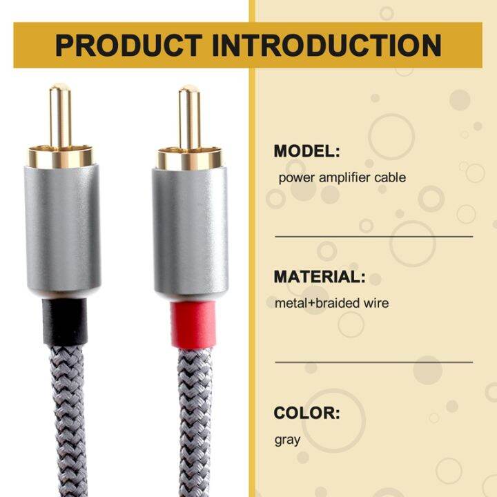 rca-stereo-cable-6ft-1-8m-dual-shielded-gold-plated-2rca-male-to-2rca-male-stereo-audio-cable-for-home-theater