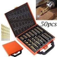 Standard 50Pcs Titanium Coated HSS Steel Drill Bit Set 1/1.5/2/2.5/3 mm(Without Box)