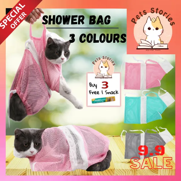 Shower Bag Cat Anti Scratching Biting Mandi Kucing Cat Bath Bag Lazada