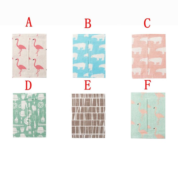 linen-tissue-box-cartoon-flamingo-and-polar-bear-cloth-napkin-tissue-box