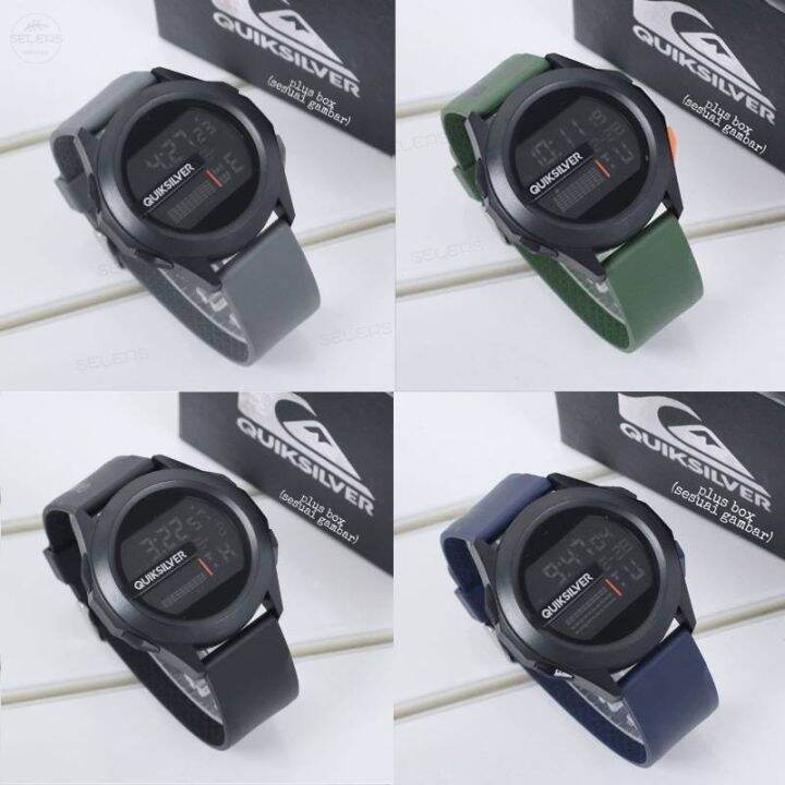 Original Quicksilver Watch Men Drone Strab Rubber Digital WaterProof Wrist Watch Lazada