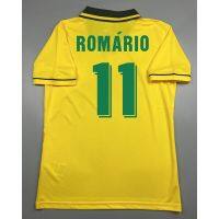 เสื้อบอล ย้อนยุค ทีมชาติ บราซิล 1994 เหย้า Retro Brazil Home พร้อมเบอร์ชื่อ 11 ROMARIO แชมป์บอลโลก World Cup Champion