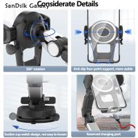 SanDslk Galaxy กระจกบังลมแผงควบคุมสากลที่วางโทรศัพท์ในรถที่วางโทรศัพท์จุกดูดรถบรรทุกอุปกรณ์ยึดโทรศัพท์งานหนักที่วางโทรศัพท์ที่วางโทรศัพท์ที่ติดโทรศัพท์ในรถยนต์อเนกประสงค์